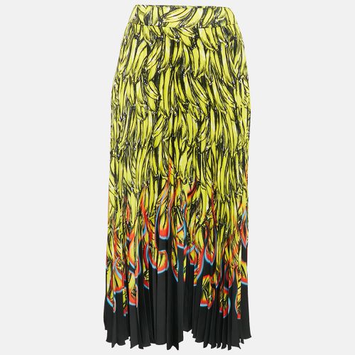 Prada Multicolor Banana Print Plisse Midi Skirt M - Prada - Modalova