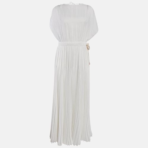 Silk Pleated Maxi Dress M - Prada - Modalova