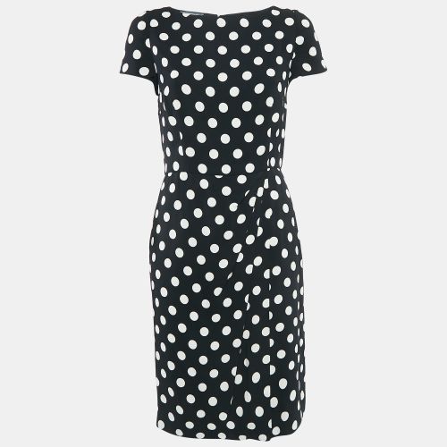 Prada Black Polka Dot Print Crepe Short Dress M - Prada - Modalova