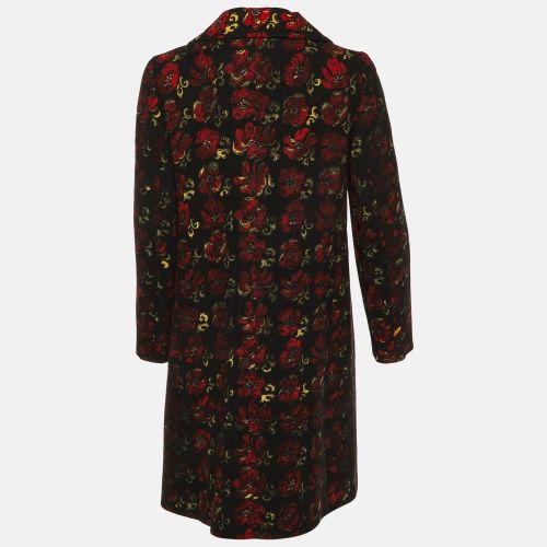 Printed Virgin Wool Button Front Coat M - Prada - Modalova
