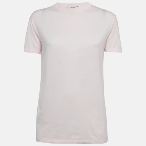 Prada Pastel Pink Cotton Crewneck T-Shirt XS - Prada - Modalova