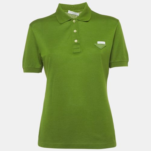 Prada Green Cotton Pique Polo T-Shirt L - Prada - Modalova