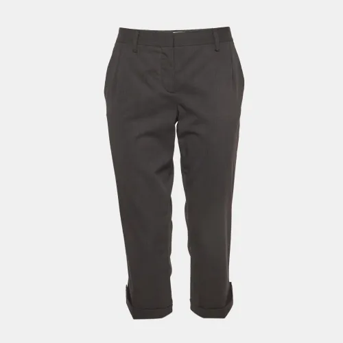 Prada Grey Wool Capri Pants M - Prada - Modalova