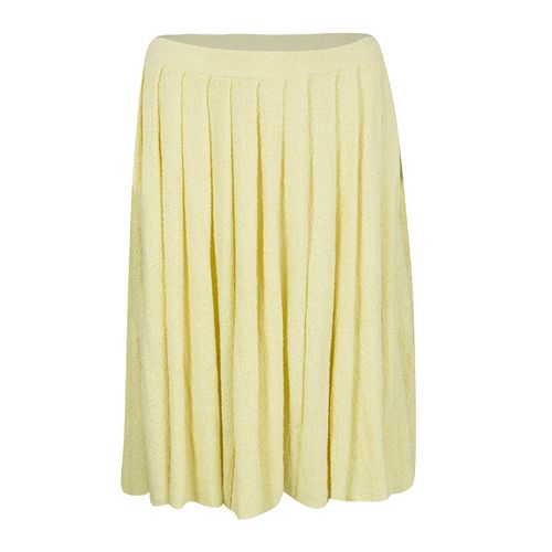 Prada Yellow Pleated Terry Cloth Skirt M - Prada - Modalova