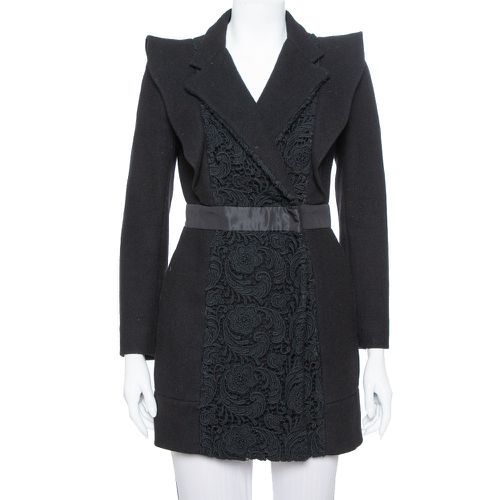 Wool & Lace Paneled Coat S - Prada - Modalova