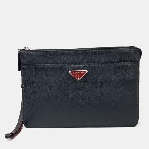 Prada Saffiano Treble Clutch - Prada - Modalova