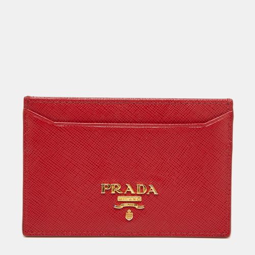 Prada Red Saffiano Leather Card Holder - Prada - Modalova