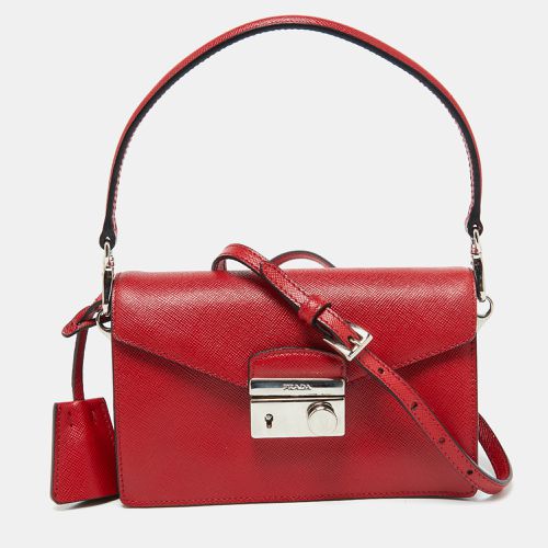 Saffiano Lux Leather Mini Sound Flap Crossbody Bag - Prada - Modalova