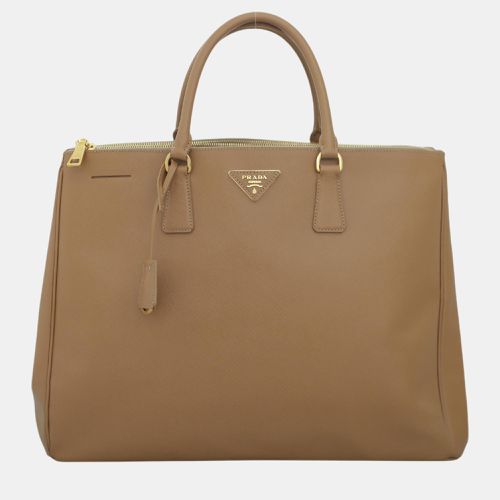 Prada Large Saffiano Double Zip Tote Bag - Prada - Modalova