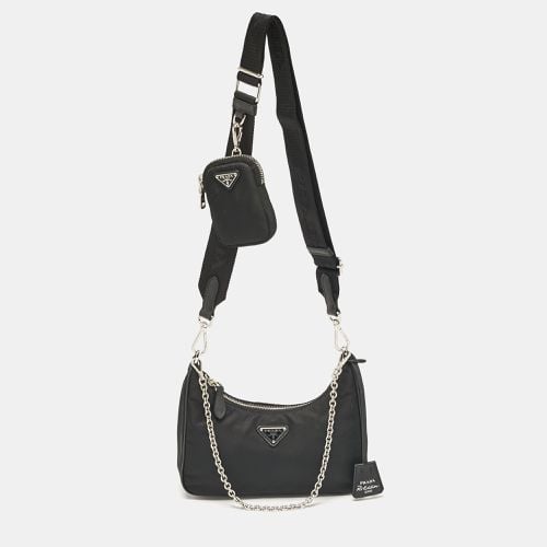 Prada Black Nylon and Saffiano Leather Re-Edition 2005 Shoulder Bag - Prada - Modalova