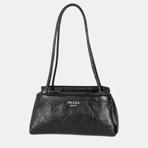 Prada Black Leather Small East West Shoulder Bag - Prada - Modalova