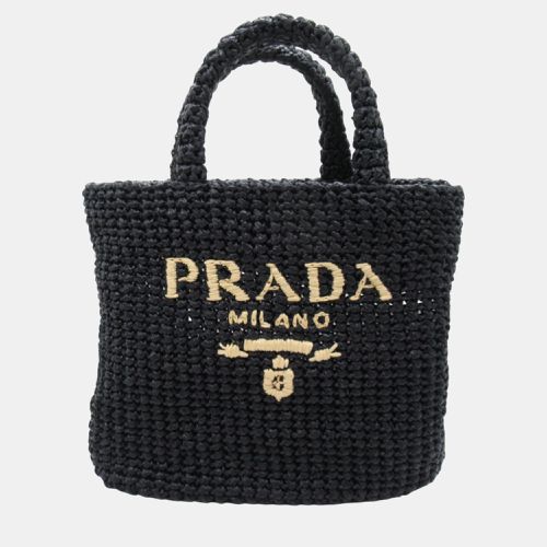 Prada Black Straws Tote Bag - Prada - Modalova