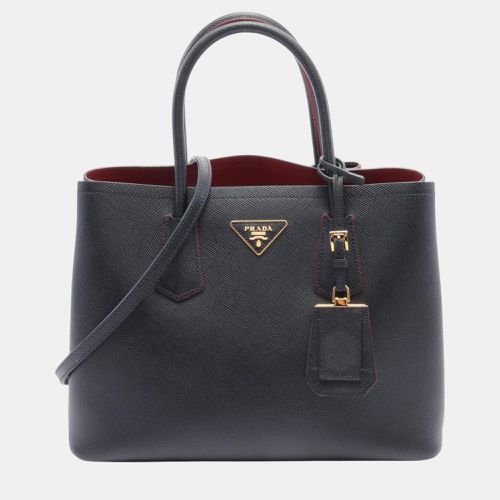 Prada saffiano leather navy handbag - Prada - Modalova