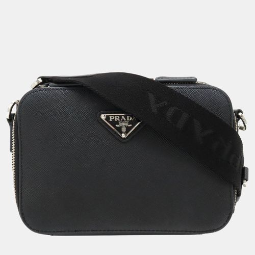 Prada Pochette Saffiano Leather NERO Black Shoulder Bag - Prada - Modalova