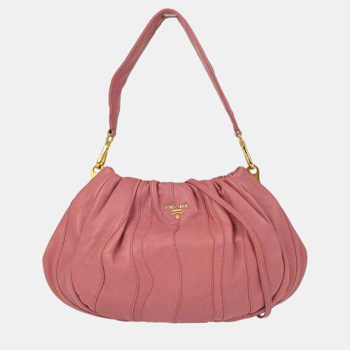 Prada Pink Lambskin Shoulder Bag - Prada - Modalova