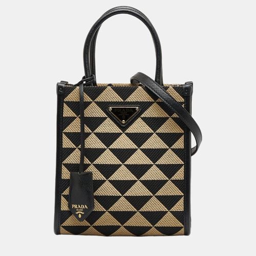 Prada Black/Brown Mini Symbole Triangolo Satchel - Prada - Modalova