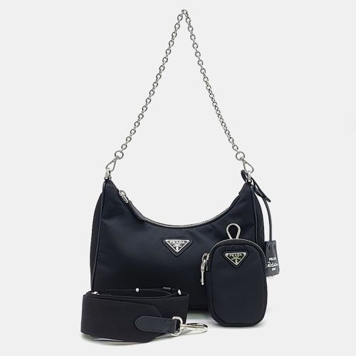 Re-Nylon Tesuto Chain Strap Hobo Bag - Prada - Modalova