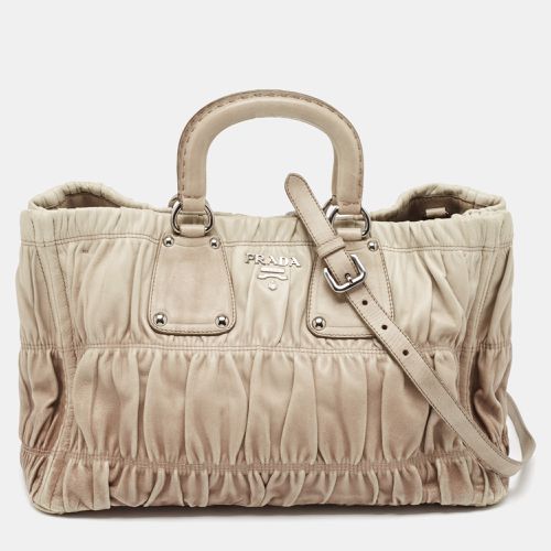 Light Leather Gaufre Tote - Prada - Modalova