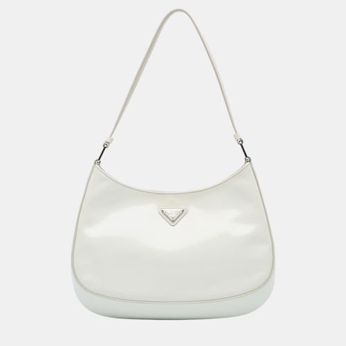 Prada White Spazzolato Cleo Shoulder Bag - Prada - Modalova