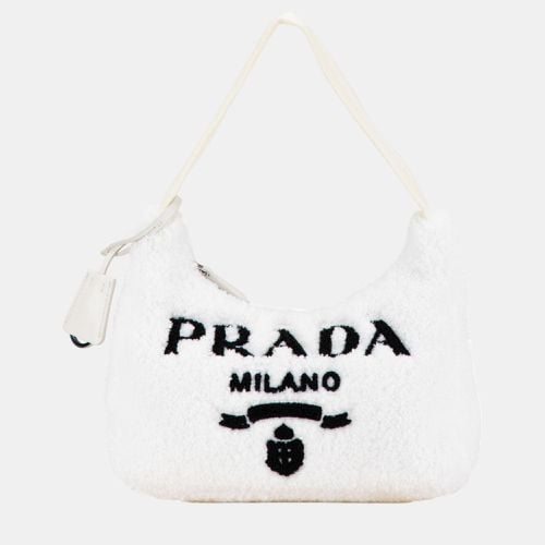 Prada White Mini Terry Re Edition 2000 Shoulder Bag - Prada - Modalova