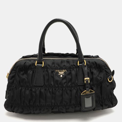 Prada Black Gaufre Nylon Satchel - Prada - Modalova