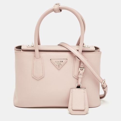 Saffiano Cuir Leather Small Twin Tote - Prada - Modalova