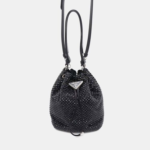 Prada Black 2Awl Crystal Satin Mini Bag Size Mini - Prada - Modalova