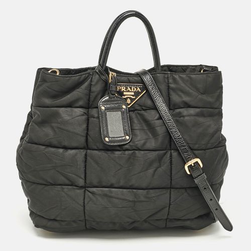 Quitted Nylon and Patent Leather Tote - Prada - Modalova