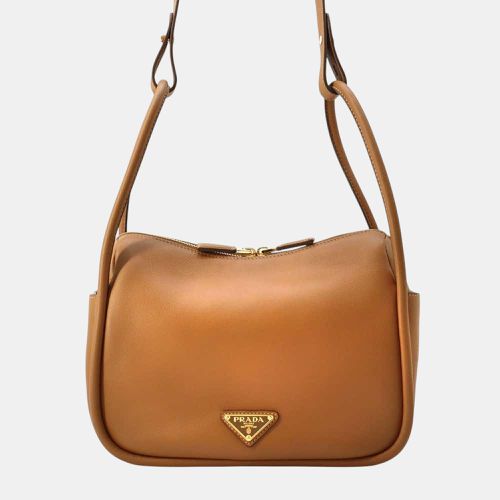 Prada Brown Darling Leather Shoulder Bag - Prada - Modalova