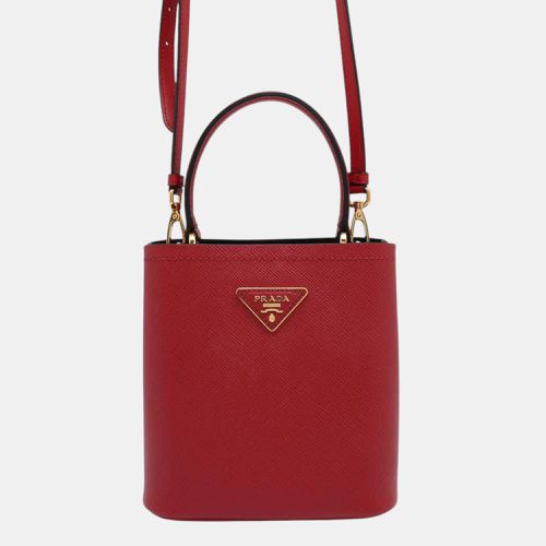 Prada Red Leather Panier handbag Size Small - Prada - Modalova