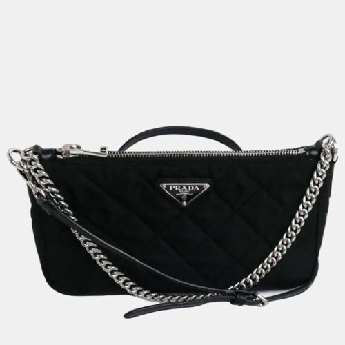 Prada Black Quilted Chain Shoulder Bag - Prada - Modalova