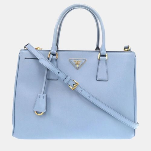 Prada Light Blue Galleria Large Saffiano Leather Astrale Handbag - Prada - Modalova