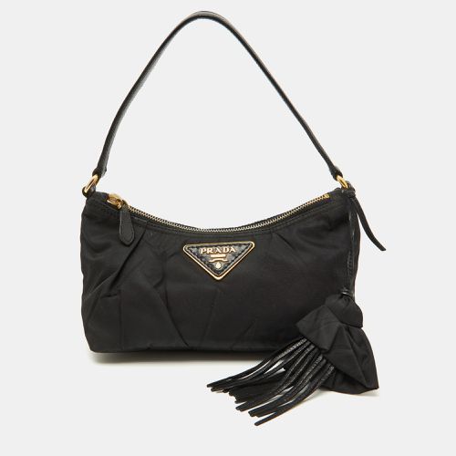 Nylon and Leather Tassel Triangle Logo Shoulder Bag - Prada - Modalova