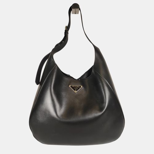 Prada Black Large Leather Shoulder Bag - Prada - Modalova