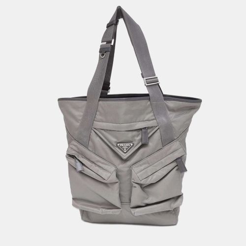 Prada Gray Re-Nylon Tote Shoulder Bag - Prada - Modalova