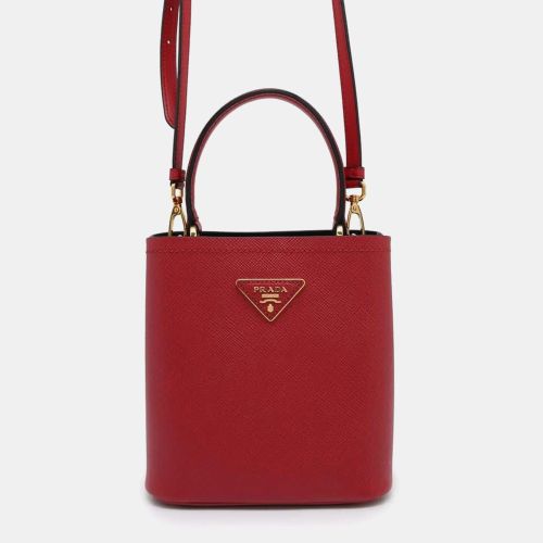 Prada Red Leather Panier Small Shoulder Bag - Prada - Modalova