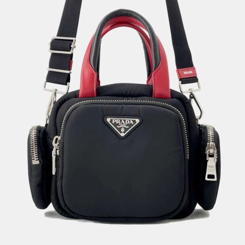 Prada Black Nylon Multi-Pocket Shoulder Bag - Prada - Modalova