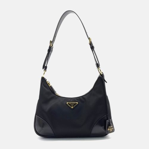 Prada Black Leather Hobo Bag - Prada - Modalova