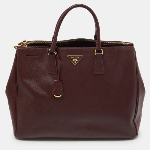 Prada Burgundy Saffiano Lux Leather Executive Galleria Tote - Prada - Modalova