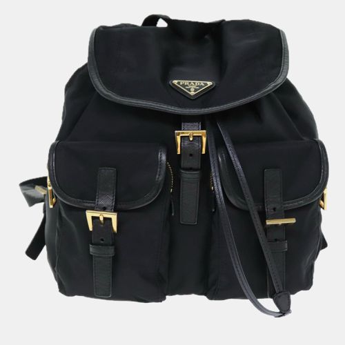 Prada Black Canvas Re-Nylon backpack bag - Prada - Modalova