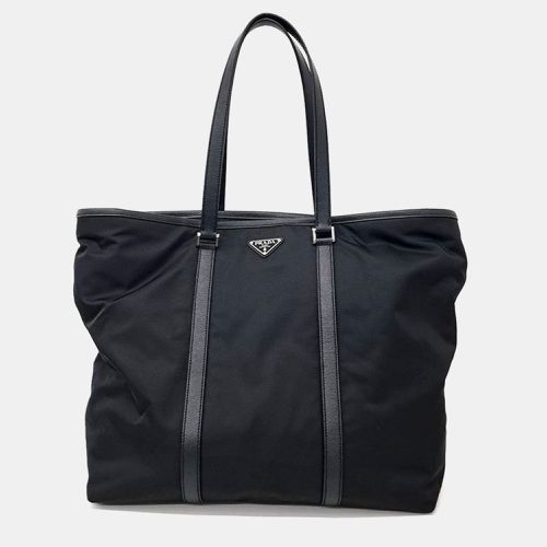 Prada Black Nylon and Leather Tote Bag - Prada - Modalova