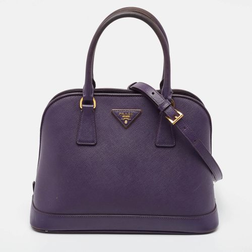 Prada Purple Saffiano Lux Leather Medium Promenade Satchel - Prada - Modalova