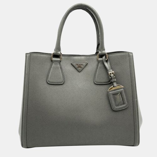 Prada Grey Leather Saffiano handbag - Prada - Modalova