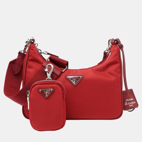 Prada Red Nylon Re-Edition 2005 Shoulder Bag - Prada - Modalova