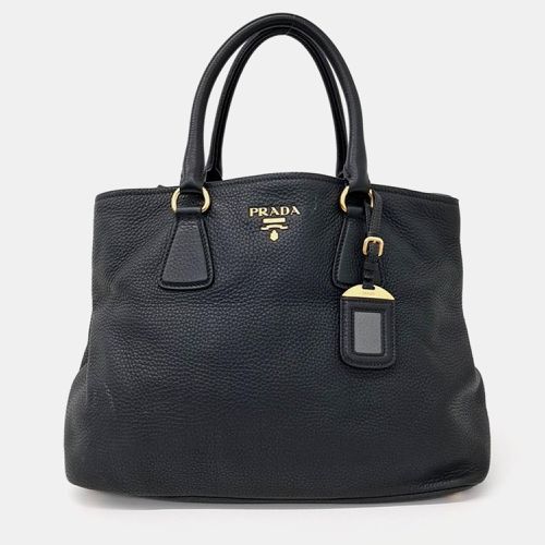 Prada Black Nylon Vitello Diano Tote Bag - Prada - Modalova