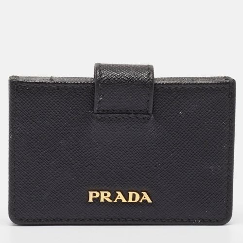 Prada Black Saffiano Metal Leather Accordion Card Case - Prada - Modalova