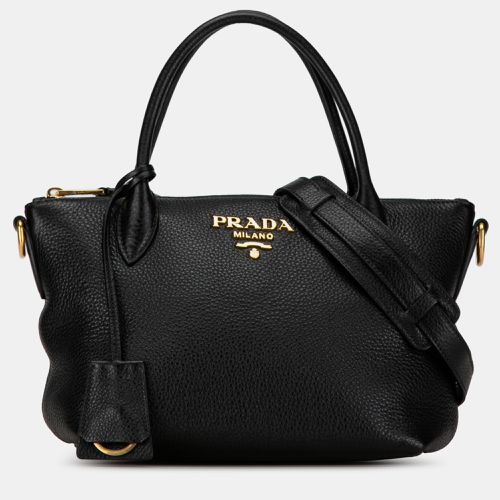 Prada Vitello Daino Satchel Bag - Prada - Modalova