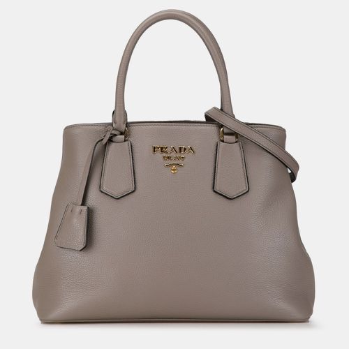 Prada Vitello Daino Satchel - Prada - Modalova