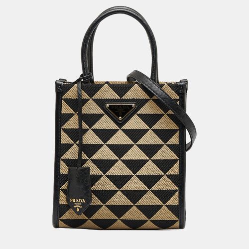 Prada Black/Brown Mini Symbole Triangolo Satchel - Prada - Modalova