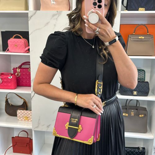 Prada Pink-Black Cahier Bag - Prada - Modalova